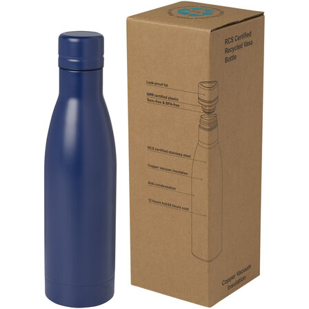RCS-zertifizierte Kupfer-Vakuum Isolierflasche aus recyceltem Edelstahl, 500 ml - Truia