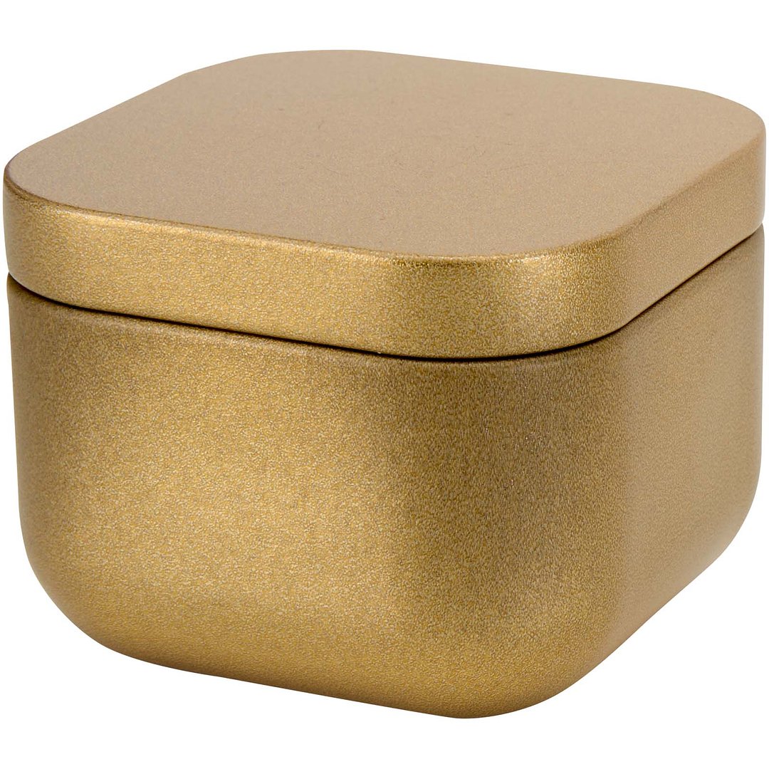 Quadratische Zinnkerze mit Vanille Duft - Uelitli