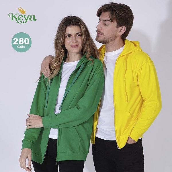 Erwachsene Sweatshirt mit Kapuze + Reißverschluss "keya"