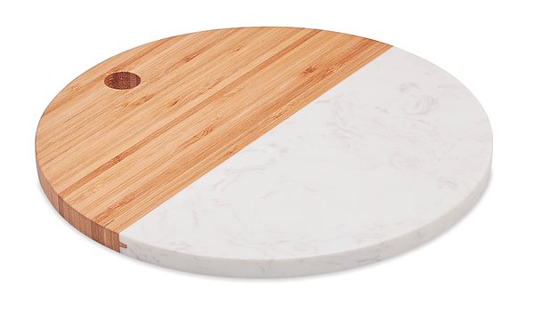 Servierplatte Marmor-Bambus Glixma