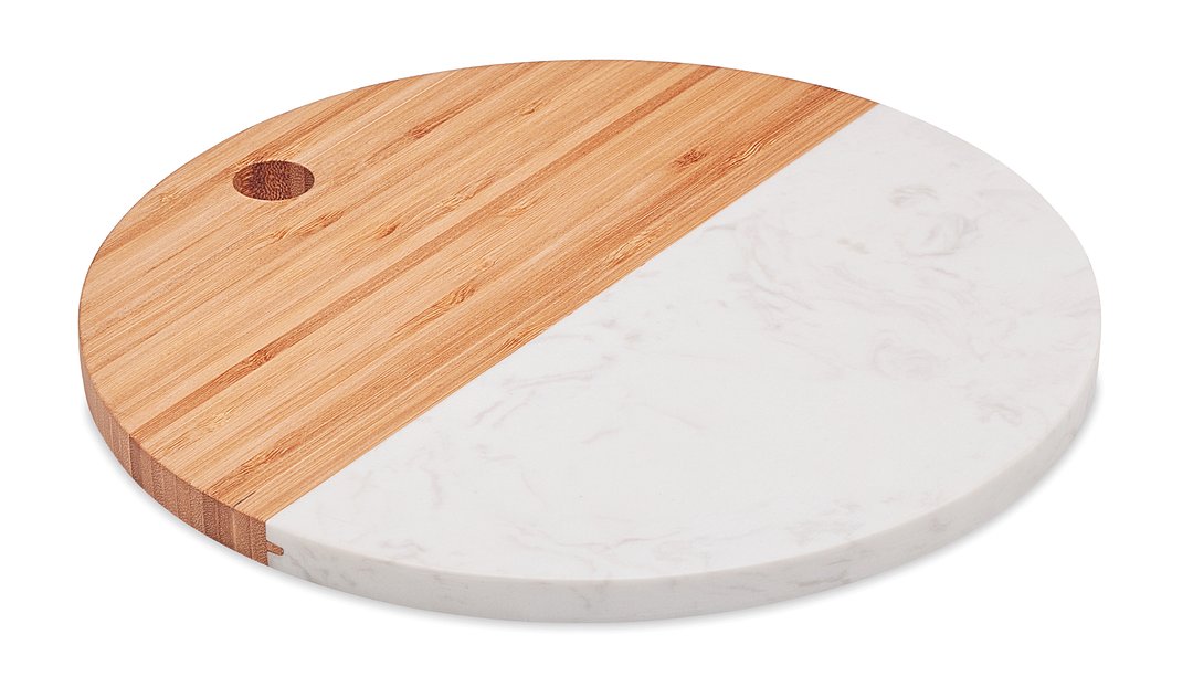 Servierplatte Marmor-Bambus Glixma