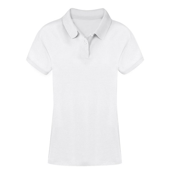 Erwachsene Frauen Weiss Polo-Shirt Idpan