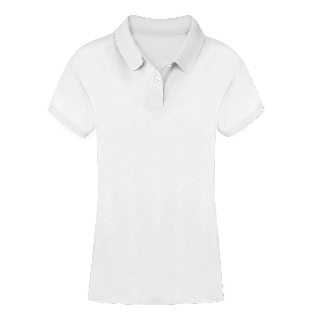 Erwachsene Frauen Weiss Polo-Shirt Idpan