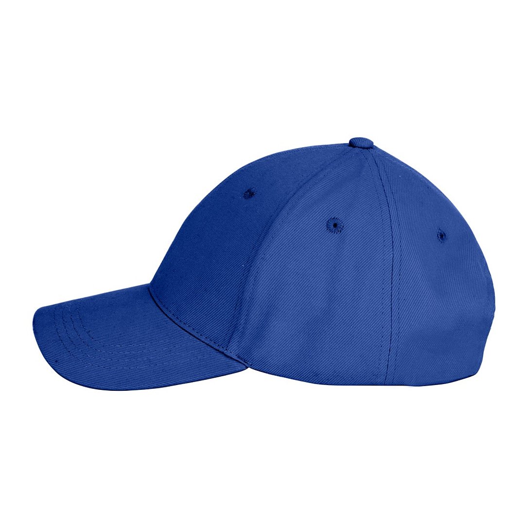 Kappe aus 100 % gebürsteter Baumwolle (260 g/m²) mit 6 Paneelen Raitlin