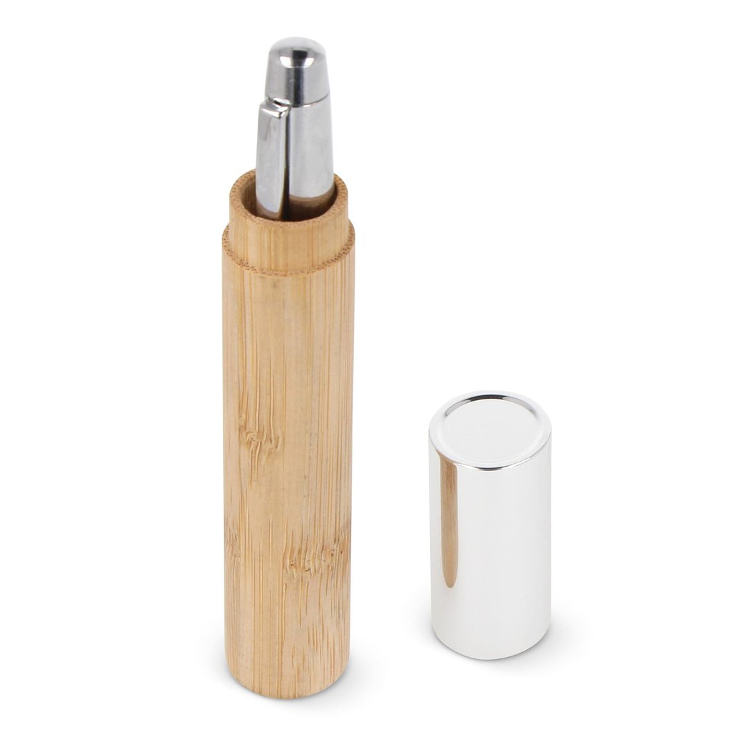 Metallkugelschreiber Bambus im Köcher Trini