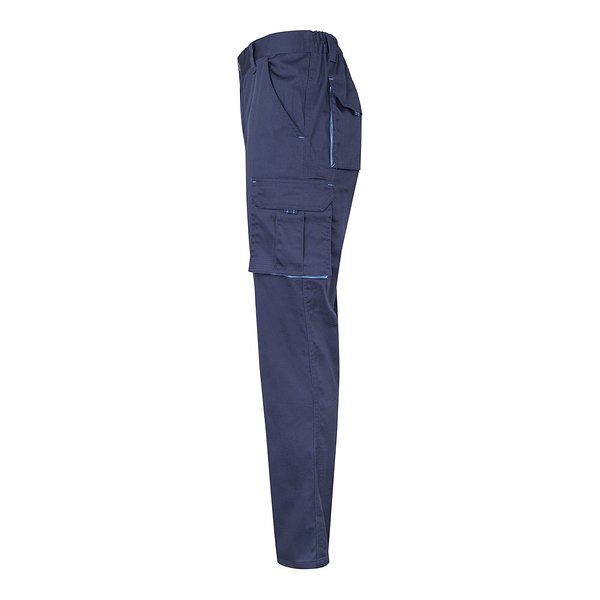 Zweifarbige Twill-Hose mit mehreren Taschen (200 g/m²), aus Baumwolle (35 %) und Polyester (65 %) Leenico
