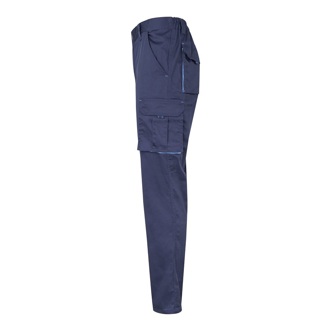 Zweifarbige Twill-Hose mit mehreren Taschen (200 g/m²), aus Baumwolle (35 %) und Polyester (65 %) Leenico
