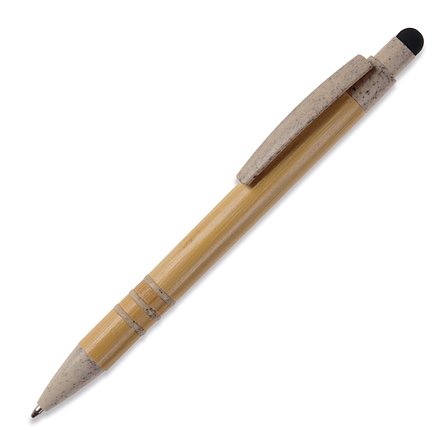 Kugelschreiber Bambus mit Touchpen und Weizenstroh Elementen Fadivigna