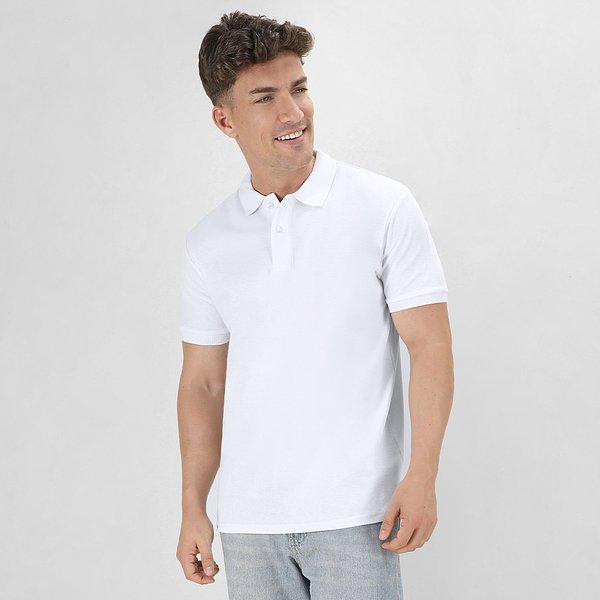Erwachsene Weiss Polo-Shirt Idpan