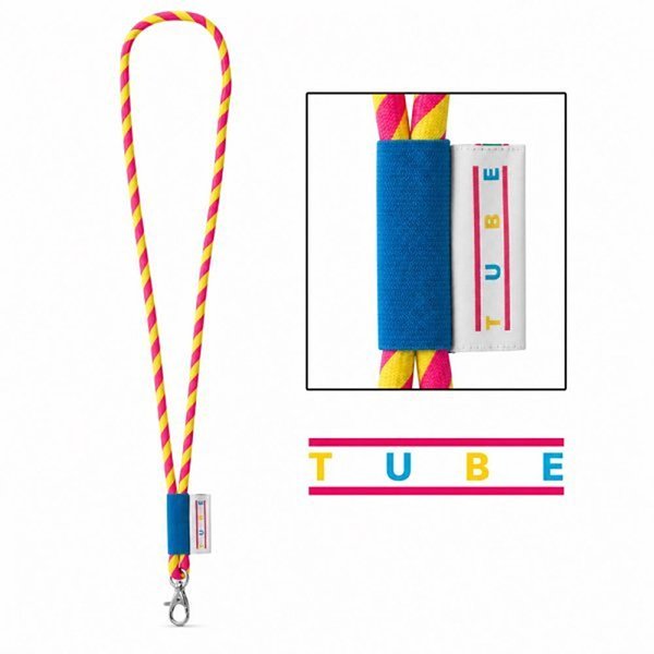 Gedrucktes Muster von Lanyard TUBE Long (Ø 7 mm) Linanik