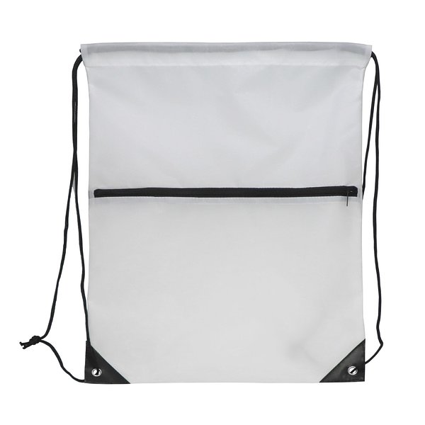 Kordelzugtasche 210T R-PET mit Reißverschluss Rueli