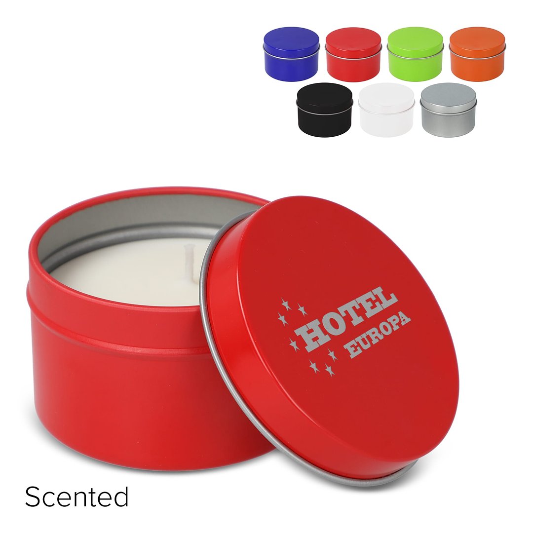 Kirtan-Duftkerze auf Pflanzenbasis in großer recycelter Dose Ellia