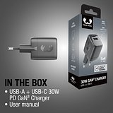 30W Schnellladegerät GaN USB-C &amp; USB-A Chlans