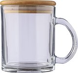 Trinkbecher Raza | Recyceltes Glas | Bambusdeckel | 300 ml
