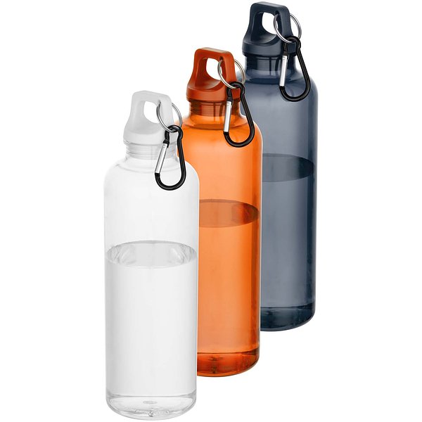750 ml RCS-zertifizierte Trinkflasche aus recyceltem Kunststoff mit Karabinerhaken - Helini
