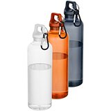 750 ml RCS-zertifizierte Trinkflasche aus recyceltem Kunststoff mit Karabinerhaken - Helini