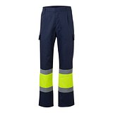 Zweifarbige Hose aus Twill (190g/m²), Baumwolle (20%) und Polyester (80%) Menatri
