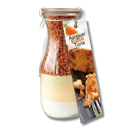 Backmischung Aargauer Rüebli Torte im Weckglas 0,25l