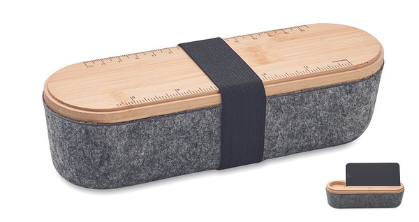 RPET-Filz-Stiftetui mit Deckel Dumensep