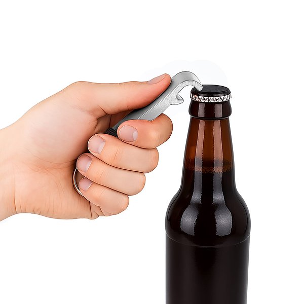 3-in-1-Flaschenöffner-Schlüsselanhänger-Einkaufswagenchip Grinen