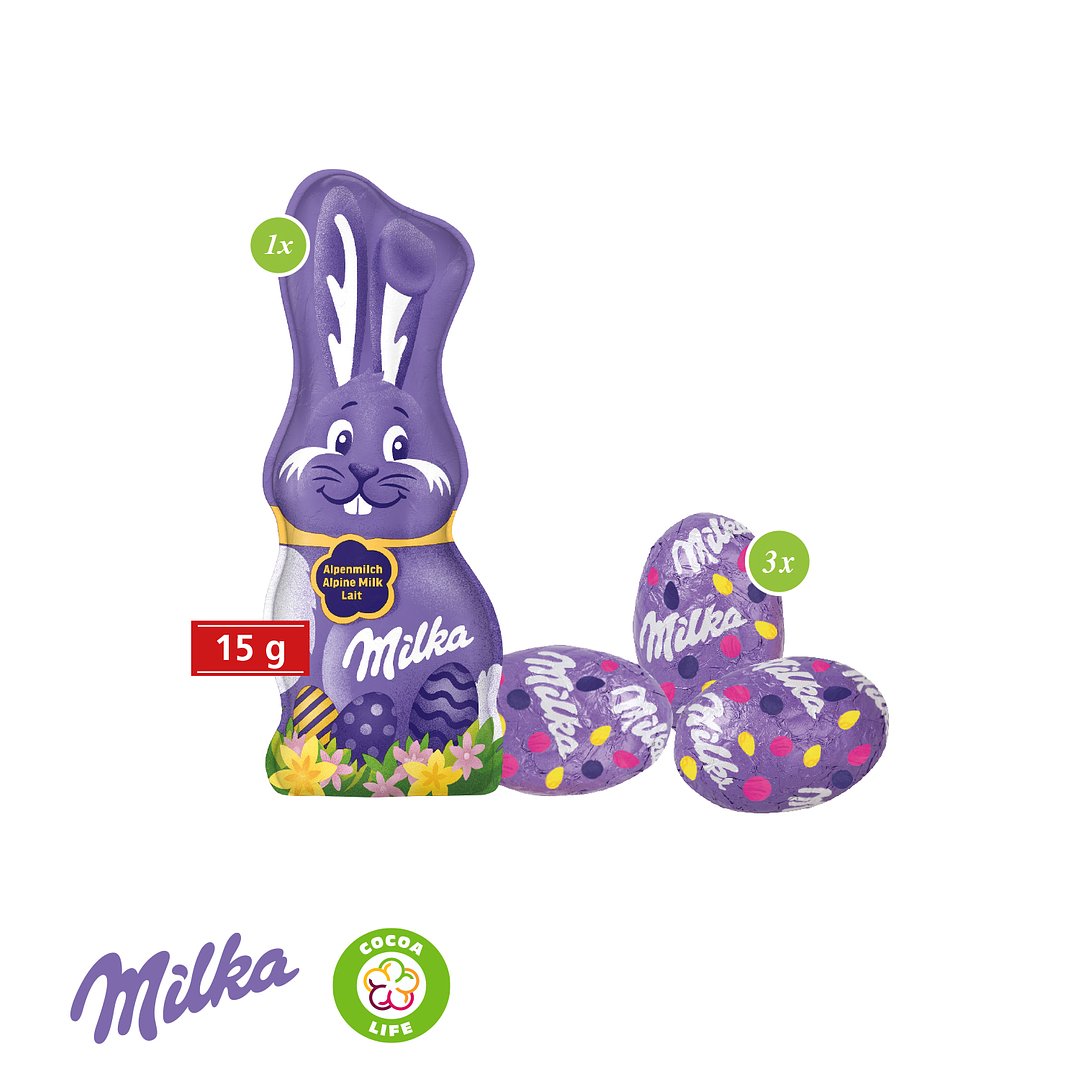 Osternest mit Schokolade von Milka