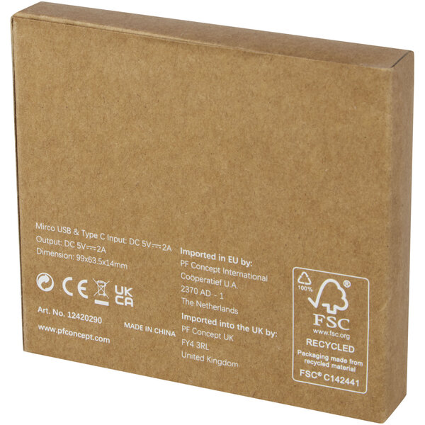 5000 mAh Powerbank aus recyceltem Kunststoff - Gierdicona