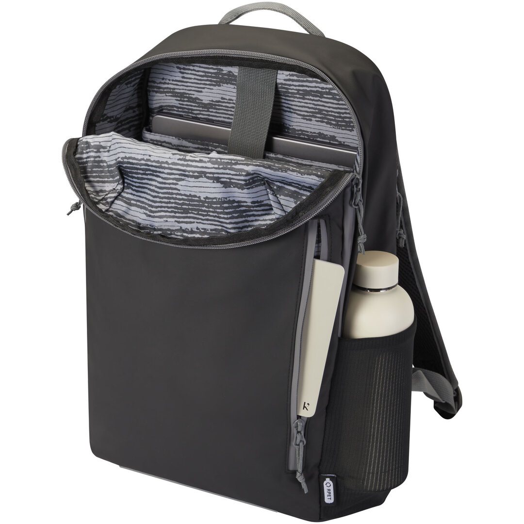 Wasserabweisender 15" Laptop-Rucksack aus GRS Recyclingmaterial 21 L - Maspel