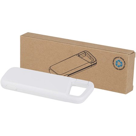12 W 5.000 mAh wasserfeste Powerbank aus recyceltem Kunststoff mit Karabinerhaken - Nana