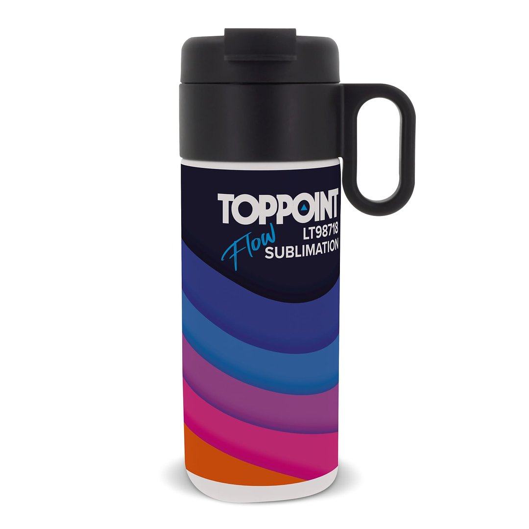 Isolierbecher Flow mit Griff Sublimation 400ml Joninatrg