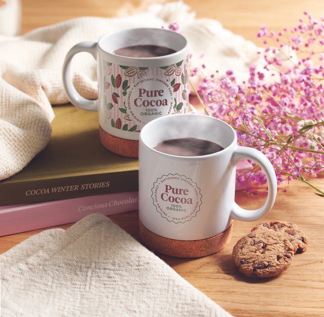 Keramikbecher mit Kork 280 ml Divanna