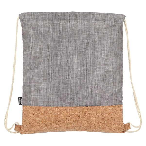 Kordelzugbeutel R-PET &amp; Kork 35 x 40cm Steie