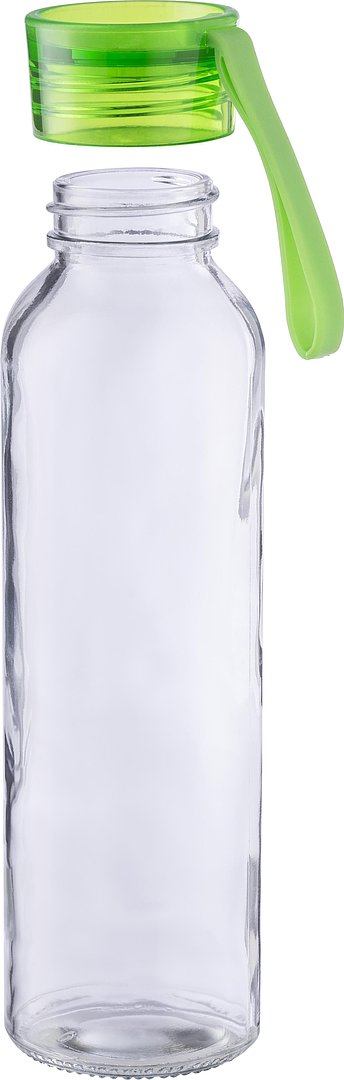 Trinkflasche Uoldivan | Glas | Farbiger Deckel | 500 ml