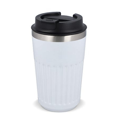 Recycelter Edelstahl-Thermobecher für Kaffee zum Mitnehmen, 400 ml Natianng