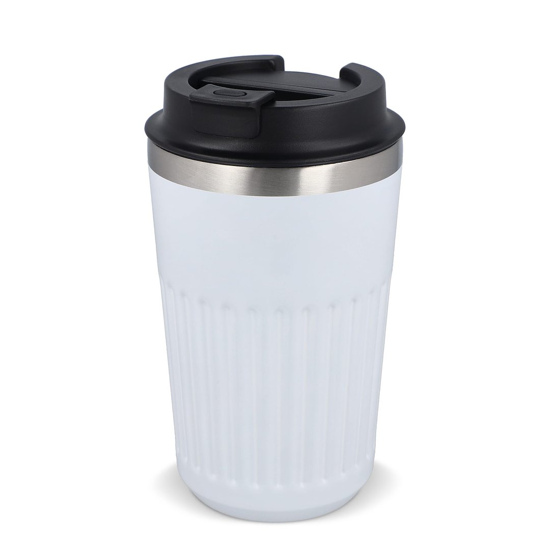 Recycelter Edelstahl-Thermobecher für Kaffee zum Mitnehmen, 400 ml Natianng