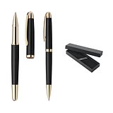 Schreibset mit Tintenroller und Kugelschreiber aus Metall Regillia