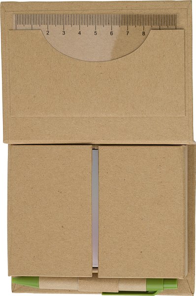 Memohalter Benchlans | Karton | Mit Lineal und Kugelschreiber