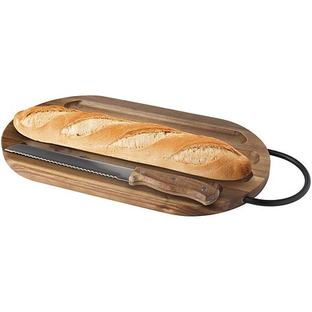 Akazienholz Schneidebrett mit Brotmesser - Giuna