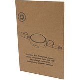 100cm 5-in-1 Kabel aus recyceltem Kunststoff, einziehbar, für Datenübertragung und 45W Schnellladung mit Bambusdetails - Duma