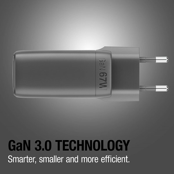 67W Laptop-Ladegerät GaN USB-C und USB-A Stineth