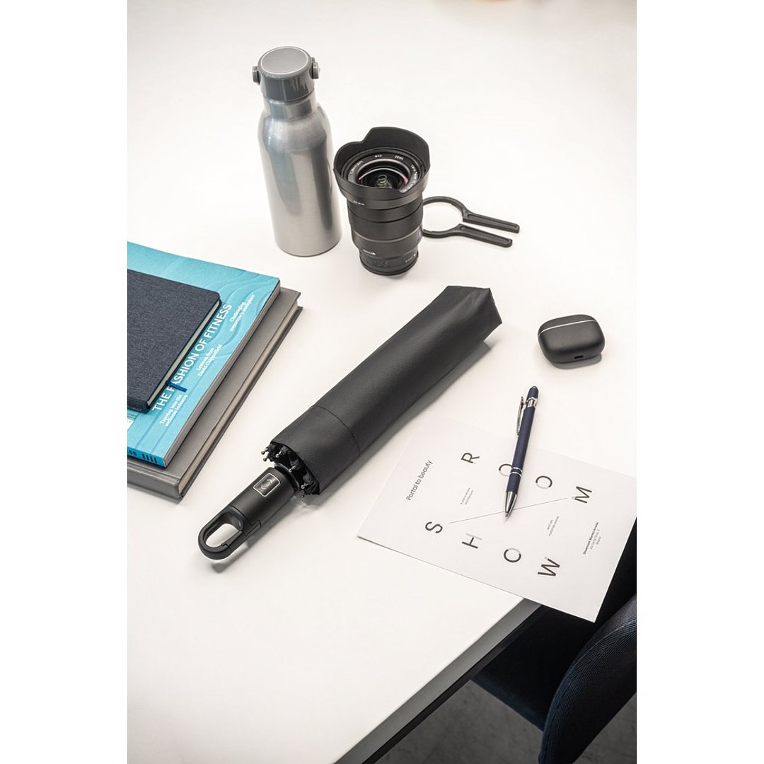 rPET 190T Pongee-Schirm mit automatischer Öffnung und Schliessung Menchlana