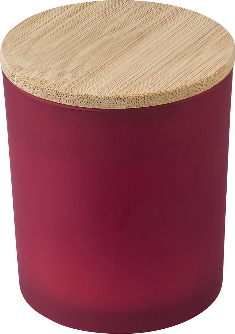 Kerze Rendi | Glas mit Bambusdeckel | Sojawachs | 280 g