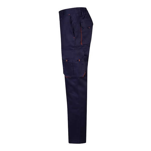 Zweifarbige Twill-Hose mit mehreren Taschen (200 g/m²), aus Baumwolle (35 %) und Polyester (65 %) Leenico