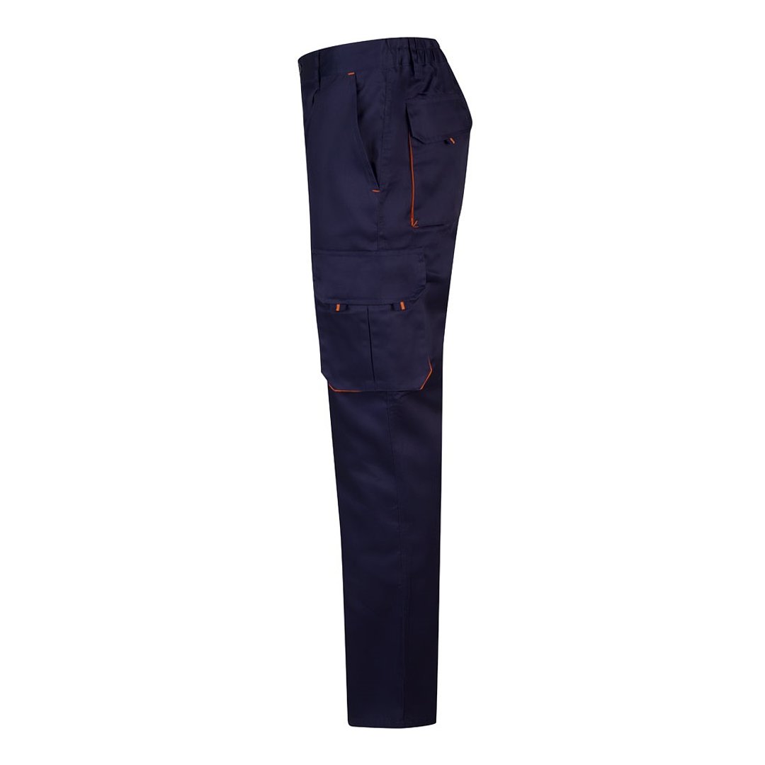 Zweifarbige Twill-Hose mit mehreren Taschen (200 g/m²), aus Baumwolle (35 %) und Polyester (65 %) Leenico
