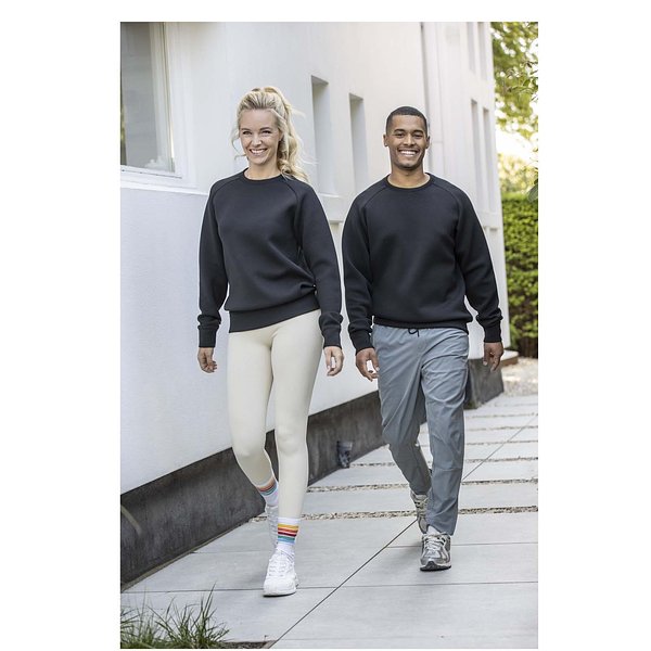 Sportpullover mit Rundhalsausschnitt und Interlock Strick Unisex - Leen