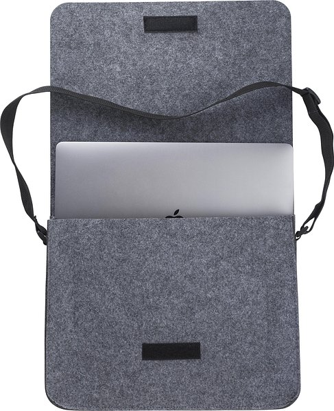 Laptoptasche Benin | Recycelter Filz | 15 Zoll | Klettverschluss