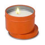 Kirtan-Duftkerze auf Pflanzenbasis in großer recycelter Dose Ellia