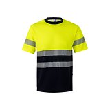 Zweifarbiges T-Shirt aus Piqué (150 g/m²), aus Baumwolle (55 %) und Polyester (45 %) Reivan