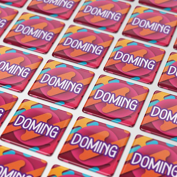 Doming Quadrat 13x13 mm Palurin