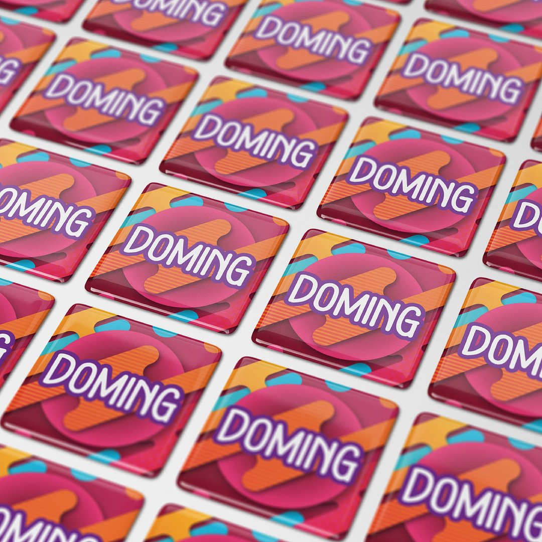 Doming Quadrat 13x13 mm Palurin