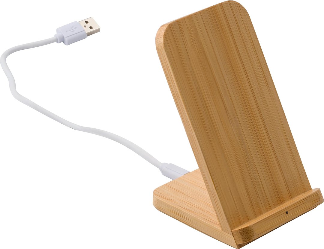 Wireless-Ladegerät aus Bambus Fränzias